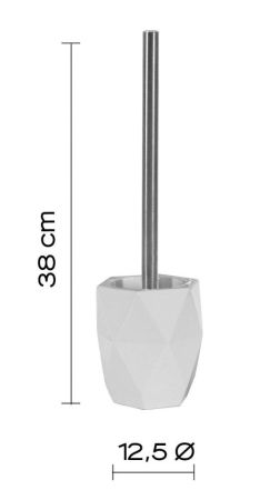 Gedy Dalia, напольный керамический ерш, цвет хром - белая керамика, артикул DA33(02)