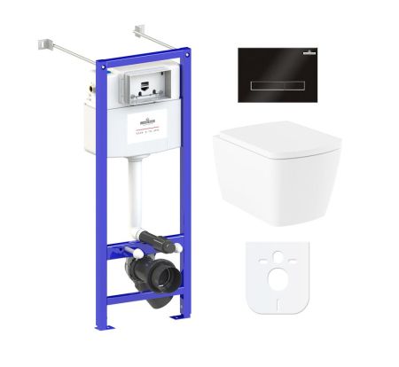 Комплект 6 в 1 Lavinia Boho Aveo Rimless 77050214, премиум со стеклянной клавишей, артикул 77050214