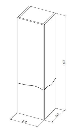 Шкаф-пенал Allen Brau Glority 40 1.35008.NW дуб антик, артикул 1.35008.NW