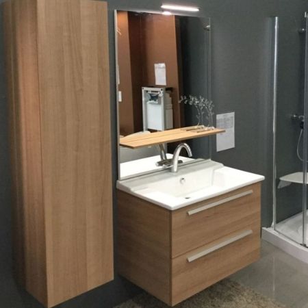 Тумба под раковину Jacob Delafon Struktura 77 EB1277-E13 подвесная Розовое дерево, артикул EB1277-E13