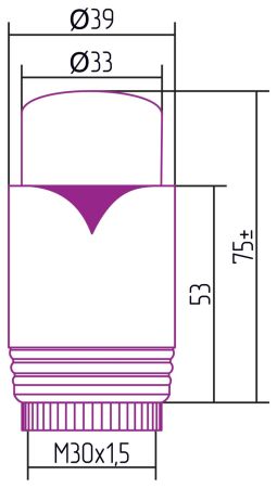Термостатическая головка для автоматического терморегулятора (Состаренная бронза), артикул 05-1308-0002