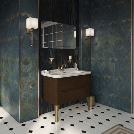 Kerasan Waldorf Раковина керамическая 100х55см, c 1 отверстием под смеситель, белая, цвет заглушки - хром, артикул 4142K1bi/cr*1