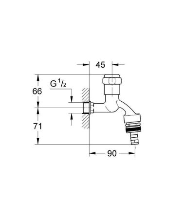Комбинированный вентиль GROHE Eggeman, хром (41154000), артикул 41154000