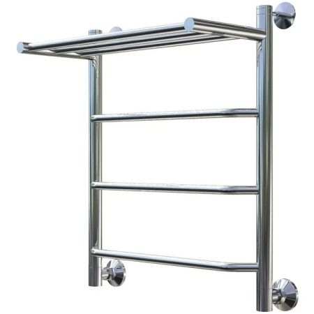 Водяной полотенцесушитель Тругор Браво 1 П НП 60x50 с полкой Хром, артикул Браво1/нп6050П