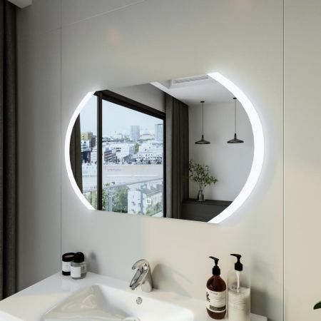 Зеркало Бриклаер Вега/Мальта 100 овал сенсор на зеркале, артикул 4627125415609