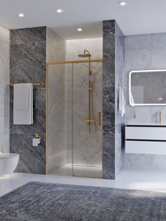 PLANE-BF-1-120-C-GM Душевая дверь, отделка Оружейная сталь, артикул PLANE-BF-1-120-C-GM