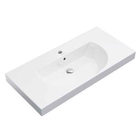 Раковина BUONGIORNO подвесная\мебельная 100, белая глянцевая, артикул BG.wb.100