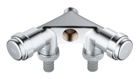 Двойной вентиль GROHE Eggeman Einfach, хром (41020000) Двойной вентиль GROHE Eggeman Einfach, хром (41020000)