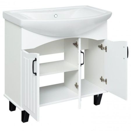 Тумба под раковину Runo Марсель 80 4620750028855 Белая, артикул 4620750028855