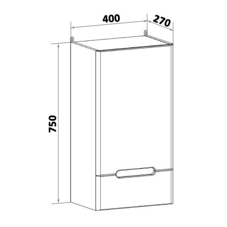 Подвесной шкаф Runo Парма 40 4620750029173 Белый