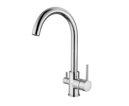 AQG DUO, смеситель для кухни с фильтром,излив закругленный, цвет хром, артикул 05SPL560CR