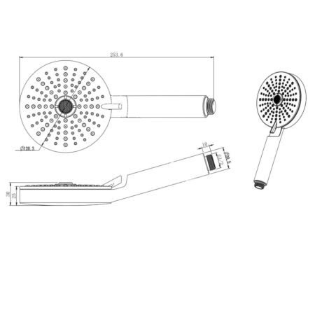 Душевая лейка Savol SK-SP07, хром, артикул SK-SP07