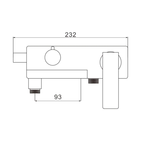 Смеситель для ванны Rose R1402F, белый/хром