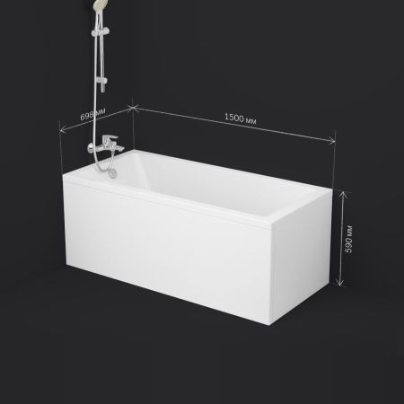 W93A-150-070W-A Gem ванна акриловая 150x70 см