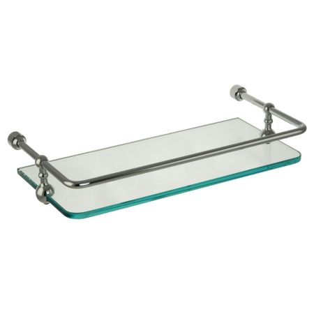 COMPLEMENTI Полка с галереей L30х15 см, стекло/хром, артикул 21999