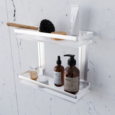 A7455200 Sense L Полка двухуровневая стеклянная, алюминий