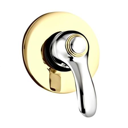 Смеситель для душа встраиваемый Webert Aurora AU880101017, хром/золото, артикул AU880101017