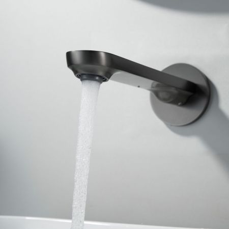 Смеситель для раковины встраиваемый Shevanik S4341T, оружейная сталь