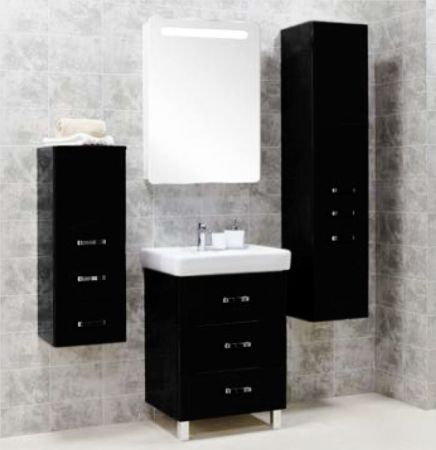 Тумба под раковину АКВАТОН АМЕРИНА М 56,4 1A168901AM010 (напольная, белый глянец), шт, артикул 1A168901AM010