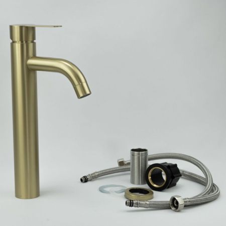 Смеситель для раковины Fmark FS8211C, матовое золото