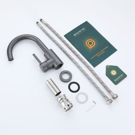 Смеситель для кухни Splenka S201.13.07, серый, артикул S201.13.07