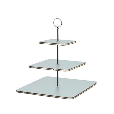 ADJ Сервировочная стойка, 30x30xH35 см.,ручка Круглая, цвет: небесный голубой, фурнитура хром