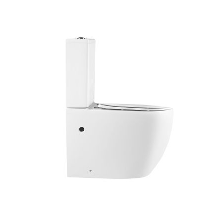 Унитаз-компакт Evo VT2-34 безободковый, белый, Geberit, ультратонкое сиденье soft-close, P-trap, артикул VT2-34