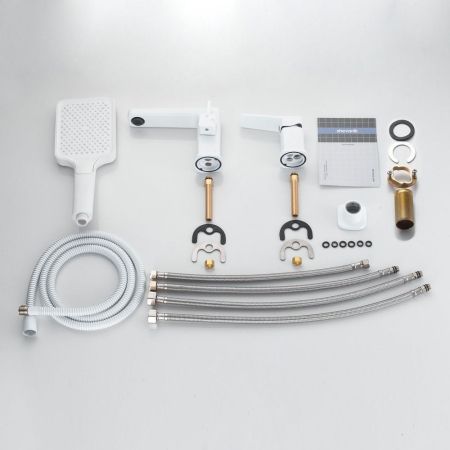 Смеситель на борт ванны Shevanik S9912C, белый, артикул S9912C