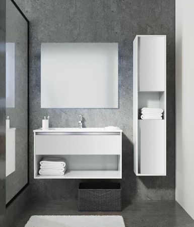 Тумба с раковиной SanVit Контур 70 kkont070 в цвете Ral подвесная Белый глянец, артикул kkont070