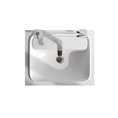 M8FWPC0600WM Func, Раковина мебельная, литьевой мрамор, 60 см, цвет белый матовый, артикул M8FWPC0600WM