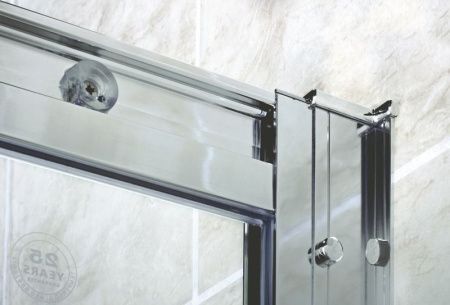 Душевой уголок Cezares Pratico RH-2 100x80 профиль Хром стекло прозрачное