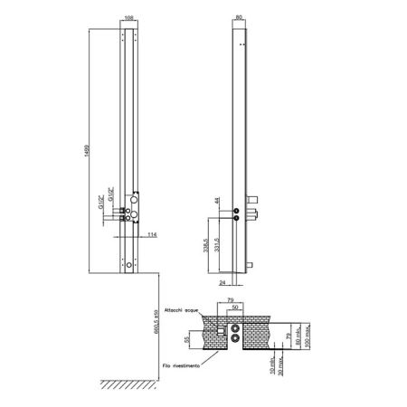 Fantini Milano Внутренняя часть для душевой стойки  H001,5042B,