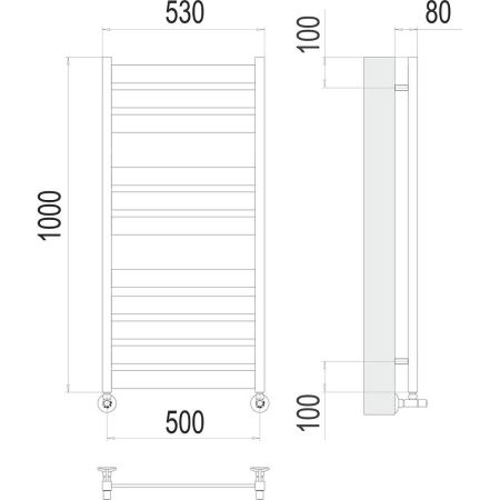 Полотенцесушитель водяной Terminus Латте П11 50х100, артикул 4670078530707