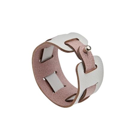 ADJ Кольцо для салфеток Bottega, D5 см., цвет: устричный/пепельная роза, артикул 010.B.02/07