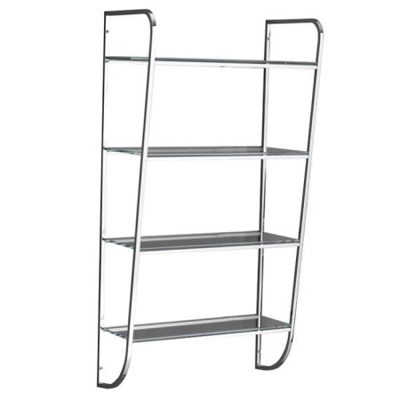 DEVON MakeUp Этажерка открытая с полочками стеклянными 450х865 мм, цвет хром, артикул MAKEUPCR