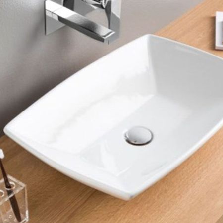 Artceram JAZZ раковина накладная без отверстий под смеситель 60х40см, цвет белый, артикул JZL002 01 00 bi*0