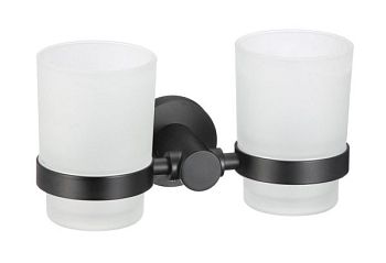 Стакан для ванной комнаты двойной Savol S-005668H, черный