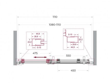 MARINO-2-BF-1-120-C-CR Душевая дверь, артикул MARINO-2-BF-1-120-C-CR