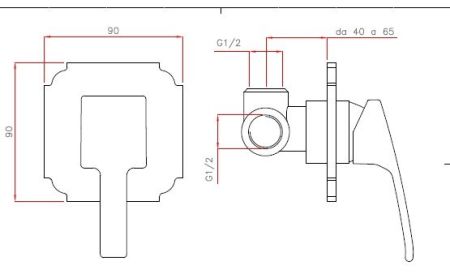 Смеситель для душа Cezares Legend LEGEND-DIM-02 Бронза