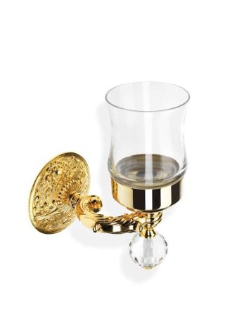 Stil Haus Noto Light, настенный стакан со стеклом Murano, цвет золото, артикул NT10V(16)