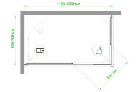 Душевой уголок Royal Bath RB HPD-C 120х70х200 (матовое), артикул RB7120HPD-C