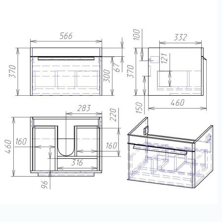 Тумба Vind 60, белый лак, артикул OW23.03.00