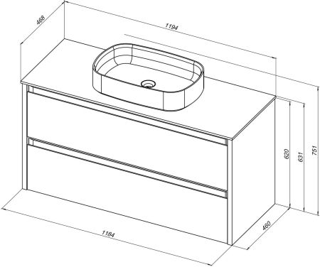 Тумба под раковину Allen Brau Fantasy 120 1.11005.WM белый матовый, артикул 1.11005.WM