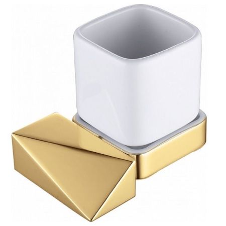 Настенный стакан д/зубных щеток NEW VENTURO золото, артикул 10314-G