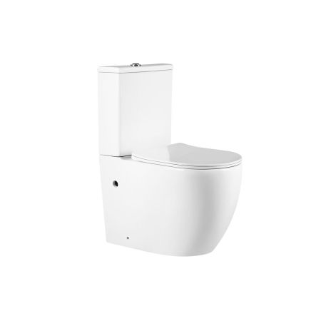 Унитаз-компакт Evo VT2-34 безободковый, белый, Geberit, ультратонкое сиденье soft-close, P-trap, артикул VT2-34