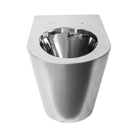 Унитаз напольный без бака антивандальный Тругор УНббА, сатин, артикул УНббА