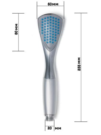 Лейка для душа ПСМ треугольная 60мм (PSM-1056B), артикул PSM-1056B