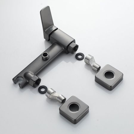 Гигиенический душ со смесителем Raffine F0599T-1, оружейная сталь