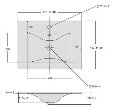 Тумба с раковиной SanVit Сольвейг 60 ksolv060 в цвете Ral Шоколад
