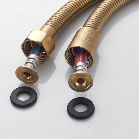 Шланг для душа Shevanik SE18-10 (100 см), золотой сатин